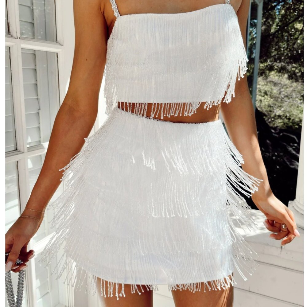 Show me Your Mumu Swift Fringe 2 Piece Skort Set